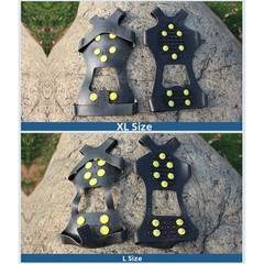 10Tooth Ice Cleats for Children with Flexible Fit for Winter Snow Ice Hiking