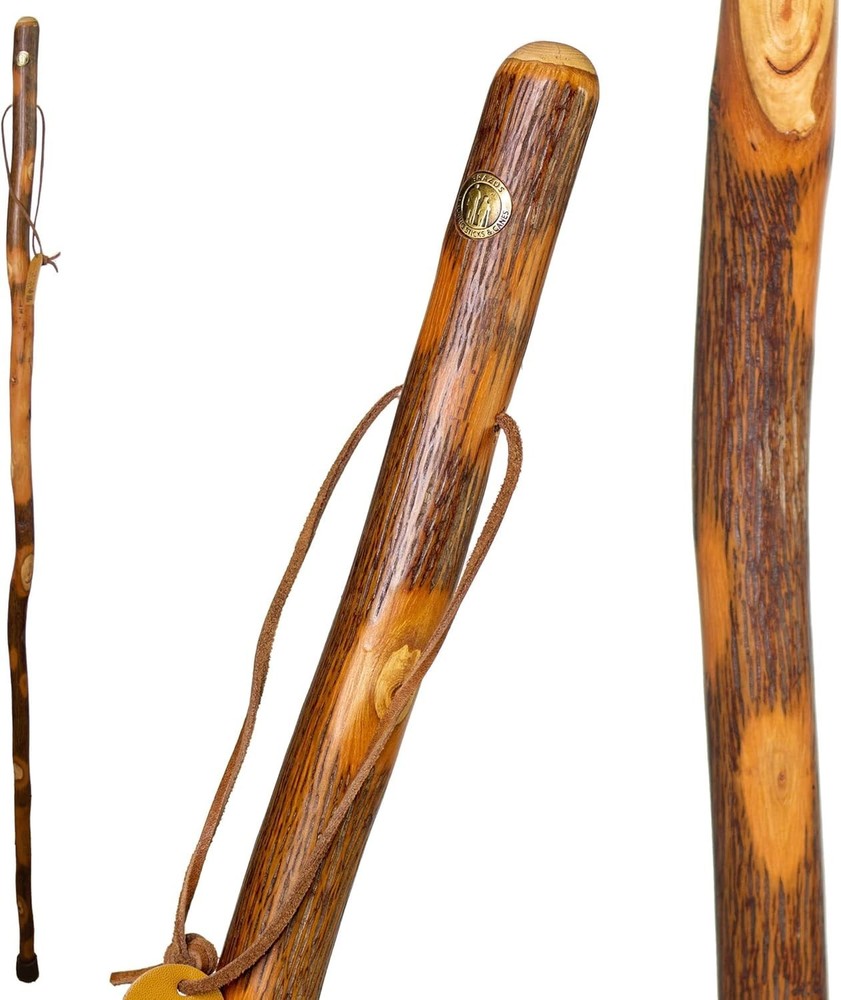 Handcrafted Wood Walking Stick Lightweight Trekkng Pole USA Made Hiking Acces…
