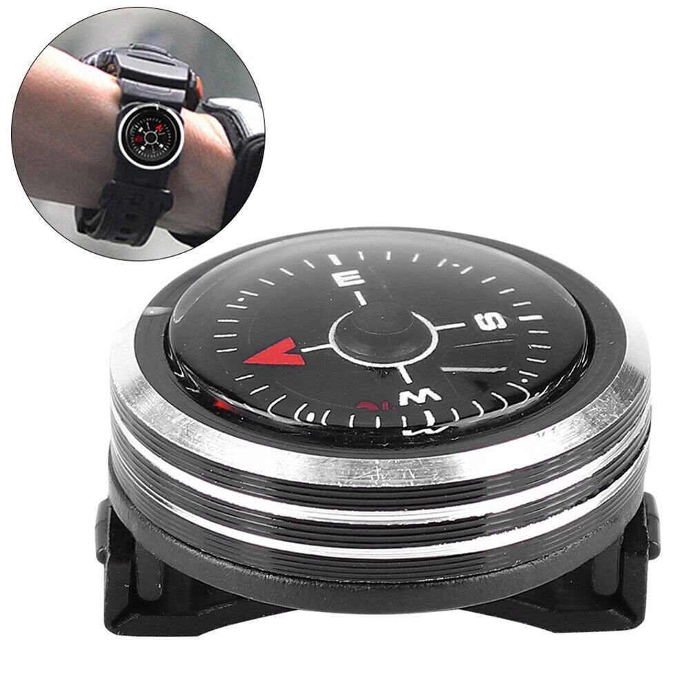Mini 25MM Watch Wrist Strap Pocket Compass Outdoor Hiking Camping Survival Tool