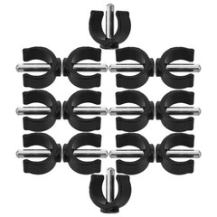 14Pcs Reusable Black ABS Cane Holder Clips for Walker and Toilet Frame Locks