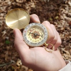 Sensitive Brass Flip Compass – Waterproof & Multi Functional ,Metal Compass