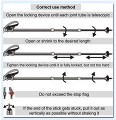 Hiking Walking Sticks Trekking Poles Collapsible Lightweight Outdoor New