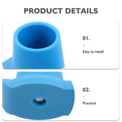 2Pcs Easy Install Walker Ski Glides Blue Wear Resistant Walker Replacement Pads