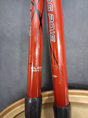 Set of Outad Red Aluminum Alloy Trekking Poles 24″ Long Comfort Handles