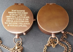 To my daughter Personalized Working Compass, Anniversary Gift, Graduation Gift