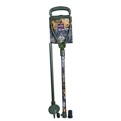 Camou Outdoor Walking Stick with Adjustable Seat Shooting Stick Hunting Stool