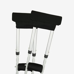 1 Set Durable Black Crutch Underarm Cushion Reusable Walking Stick Accessory