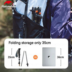5-Section Trekking Pole Carbon Fiber Aluminum Alloy Folding Teleskopic Stick Ult