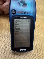 Garmin eTrex Legend BLUE Handheld Personal GPS With Manual And DVD Wiped