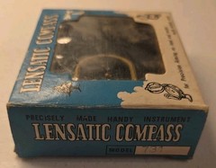 Vintage Engineer Lensatic Pocket Field Compass Black Original Box Instructions