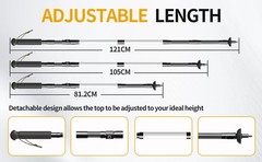 LED Trekking Pole,Lightweight Aluminum Hiking Poles for Women&Men,Collapsible