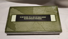 RARE Stop Watch And Compass 2004 Jeep Cherokee Military Theme Tin And Box