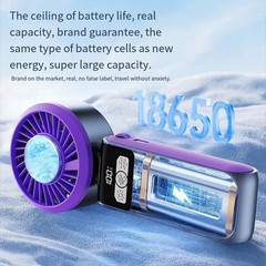 Rechargeable Handheld Fan 2400mAh Battery USB Charging 100 Speed Options