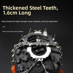 Non Slip Ice Cleats with 12 Tooth Design for Outdoor Snow and Ice Safety