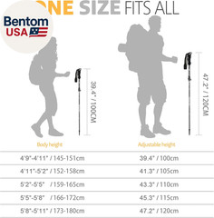 Hiking Poles Collapsible Trekking Poles – Aluminum Alloy 7075 Walking Sticks for