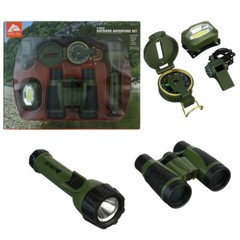 NEW Ozark Trail 5 Piece Outdoor Adventure Set Binoculars Compass Flashlight more