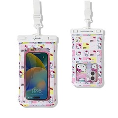 x Sanrio Waterproof Phone Pouch – Floating Phone Case Dry Bag Hello Kitty Grid