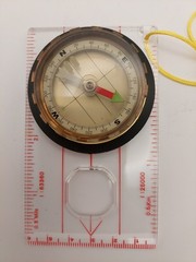 Navigational Pocket Compass w/ Magnifier & Ruler Scale – Hiking Camping Boating