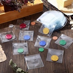 50 Pcs 2.4 x 2.4 inches Single Pocket Coin Sleeves Collector 2.4 Inches Round