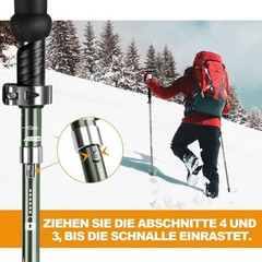 Hiking Poles Walking Poles Walking Poles 110-130cm Folding Adjustable Lightweight