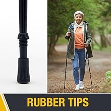 Trekking Poles for Hiking | Collapsible Walking Stick | 24″ to 54″ (Pair of 2)