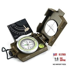 Multifunctional Military Sighting Navigation Compass with Inclinometer-Green