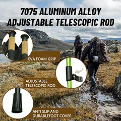 2 Pcs Trekking Poles,Aluminum Lightweight Collapsible Hiking Poles for Black