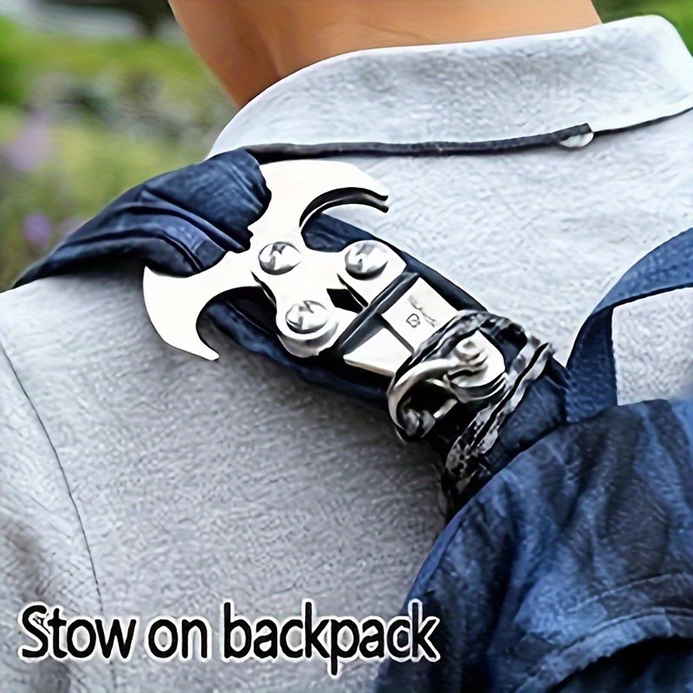 Premium Stainless Steel 4-Claw Folding Hook – Hiking, Camping, Backpack Fix USA