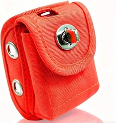 Transponder Mounting Pouch – Waterproof Orange Nylon Case with Status Window