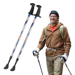 Urban Poling Urban Poles Series 300 – Fitness Edition, Blue & Silver, 1 Pair