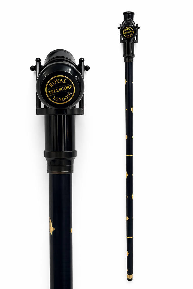 Nautical Beautiful Handcraft Royal Tag Telescope London Walking Stick Rustic