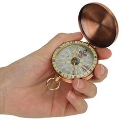 Vintage Pocket Compass, Classic Camping Watch Flip Compass Portable Survival