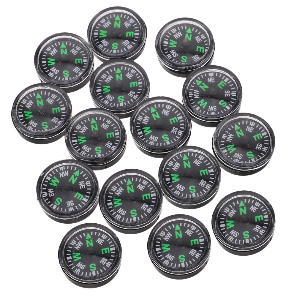 20Pcs Lightweight Plastic Mini Compass for Camping Hiking Emergency Outdoor Use