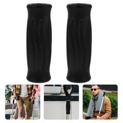 4Pcs Ergonomic Tpr Walking Cane Hand Grip Covers Slip Resistant Black