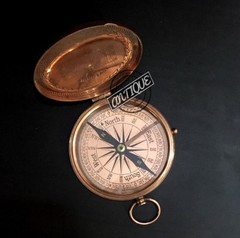 Vintage Vintage Brass Nautical Poem Compass American Boy Scouts Handmade Gi