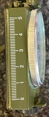 Lensatic Compass, army green, US Military Issue Pouch, bubble level 360 scale
