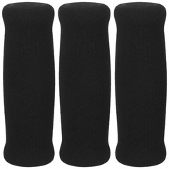 3Pcs Thick Black Reusable Crutch Handle Grip Soft Sponge Non Skid Walking Cane