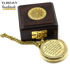Trust in The Lord with All Your Heart -Proverbs 3: 5-6 Quote Engraved Compass…