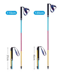 2pcs Adjustable Trekking Poles 110 120 130cm Hiking Walking Sticks