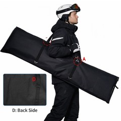 167cm Ski Protection Bag with Roll Top Adjustment 600D PVC and Handles