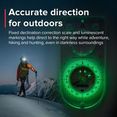 SUUNTO A-30 Compass: Compact, hiking compass with luminous markings in low li…