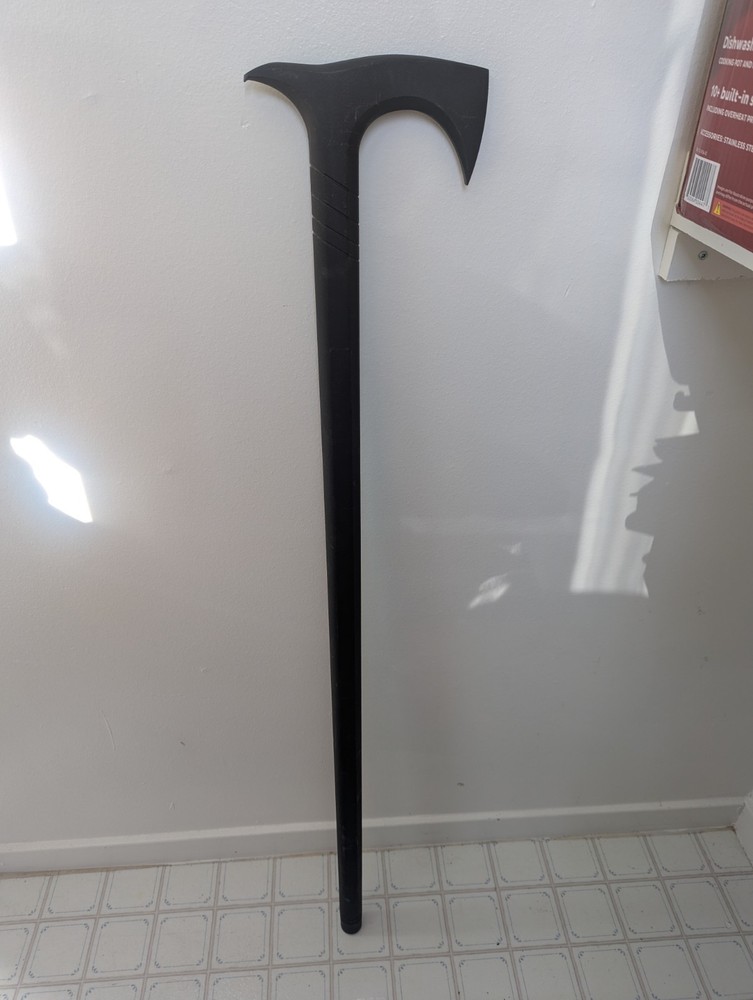 Cold Steel Axe Head Single Piece Hiking Stick Polypropylene 38″ Overall 91PCAX