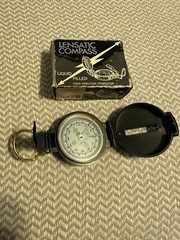 Vintage Engineer Lensatic Precise Liquid Filled Compass Japan-With Original Box!