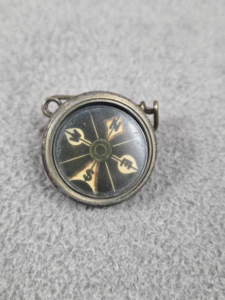 Vintage Marble’s Gladstone Michigan Pocket Compass Brass (Non-Working)