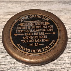 Aladean Brass Compass – 2 1/4″ – To My Grandson