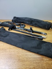 TREKKING POLES Collapsible Hiking Pole Sticks with Quick Lock Black By COVACURE