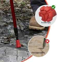 Hiking Pole Tips, 4Pcs, Rubber, Wear & Tear Resistant, for Trekking Poles, Walki