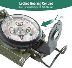 Multifunctional Military Sighting Navigation Compass Impact Resistant