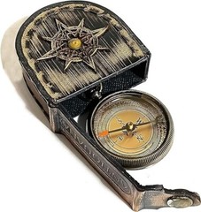 I Will Guide You Engraved Compass with Authentic Leather Case Brass Compass Dire