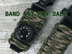 Slip-on Wrist Easy to Read Dial Thermometer for Watch Band or Paracord Bracelet